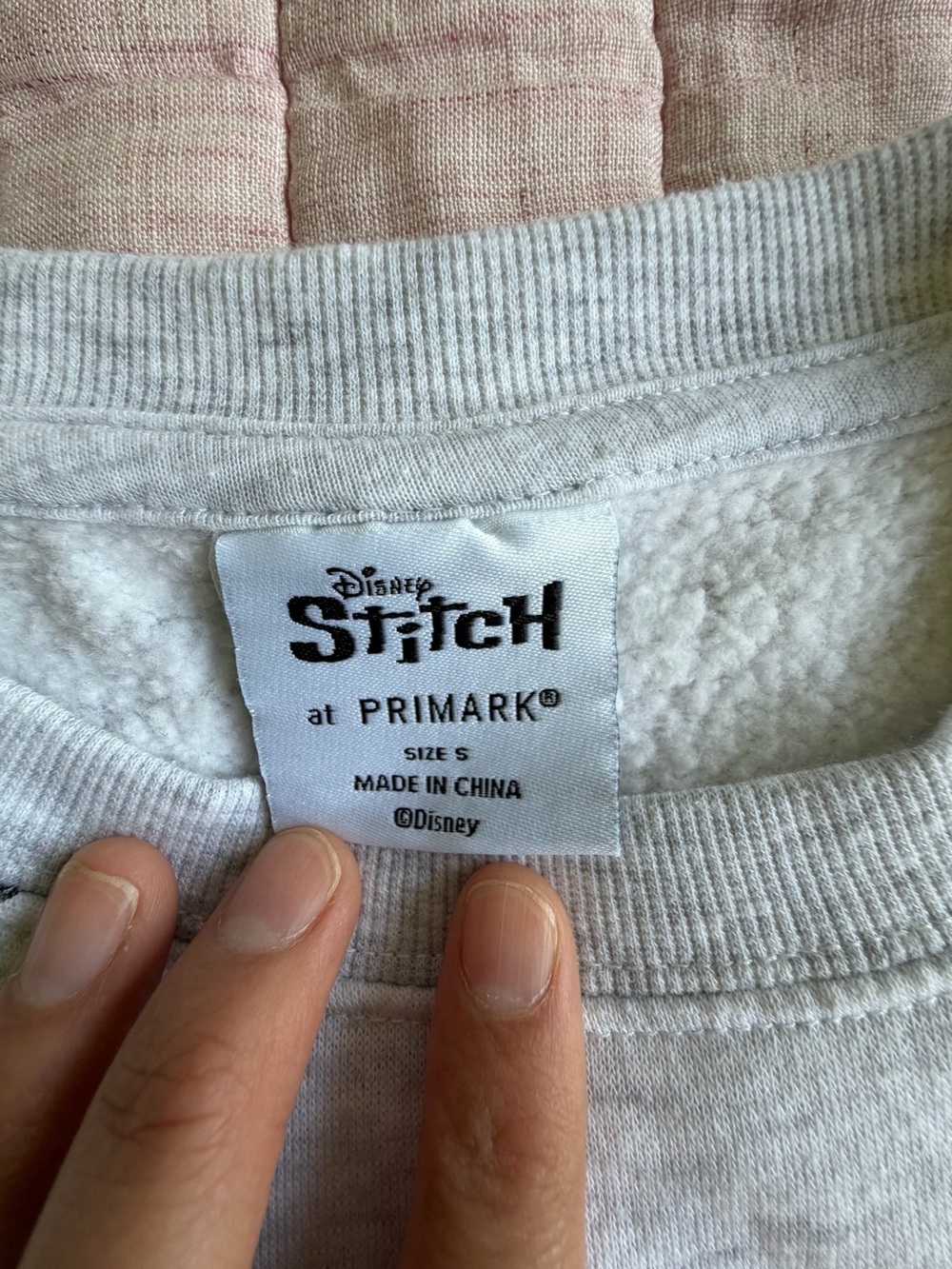 Primark Pink & Gray Stitch Sweatshirt and Joggers Set - Picture 3 of 6